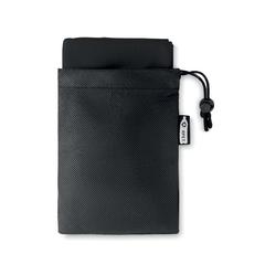Vue Serviette de sport en RPET - Tuko rpet de couleur noir| Krokrodeal