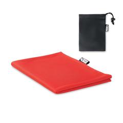 Vue Serviette de sport en RPET - Tuko rpet de couleur rouge| Krokrodeal
