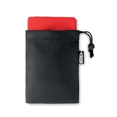Vue Serviette de sport en RPET - Tuko rpet de couleur rouge| Krokrodeal