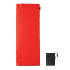 Vue Serviette de sport en RPET - Tuko rpet de couleur rouge| Krokrodeal