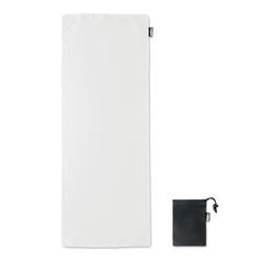 Vue Serviette de sport en RPET - Tuko rpet de couleur blanc| Krokrodeal