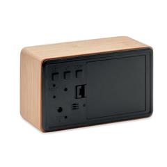 Vue Réveil LED boîtier en bambou - Miri clock de couleur marron| Krokrodeal