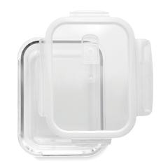Vue Lunchbox en verre 900ml - Praga lunchbox de couleur blanc| Krokrodeal