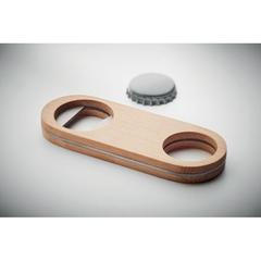 Vue Décapsuleur en bambou - Valbamper de couleur marron| Krokrodeal