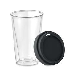 Vue Verre en borosilicate 350ml - Bielo tumbler de couleur noir| Krokrodeal