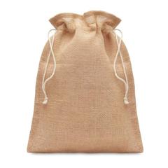 Petit sac cadeau en jute - Jute small publicitaire pas cher