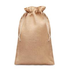 Grand sac cadeau en jute 30x47 - Jute large publicitaire pas cher