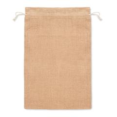 Vue Grand sac cadeau en jute 30x47 - Jute large de couleur marron| Krokrodeal