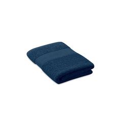 Vue Serviette coton bio 100x50 - Terry de couleur bleu| Krokrodeal