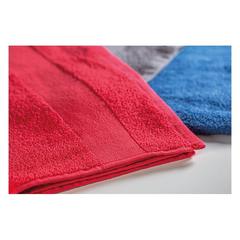Vue Serviette coton bio 100x50 - Terry de couleur rouge| Krokrodeal