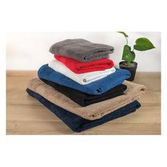 Vue Serviette coton bio 140x70 - Perry de couleur bleu| Krokrodeal