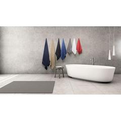 Vue Serviette coton bio 140x70 - Perry de couleur bleu| Krokrodeal