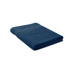 Vue Serviette coton bio 180x100 - Merry de couleur bleu| Krokrodeal
