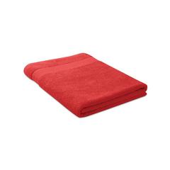 Vue Serviette coton bio 180x100 - Merry de couleur rouge| Krokrodeal