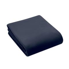 Vue Couverture de voyage en RPET - Musala rpet de couleur bleu| Krokrodeal