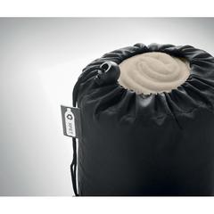 Vue Couverture de voyage en RPET - Musala rpet de couleur marron| Krokrodeal