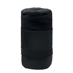 Vue Couverture de voyage en RPET - Musala rpet de couleur noir| Krokrodeal