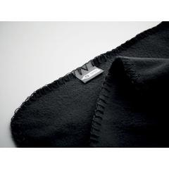 Vue Couverture de voyage en RPET - Musala rpet de couleur noir| Krokrodeal