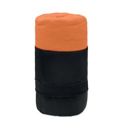 Vue Couverture de voyage en RPET - Musala rpet de couleur orange| Krokrodeal