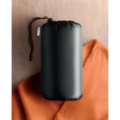 Vue Couverture de voyage en RPET - Musala rpet de couleur orange| Krokrodeal