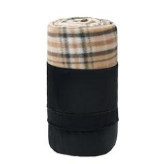 Vue Couverture de voyage en RPET - Dinara rpet de couleur marron| Krokrodeal