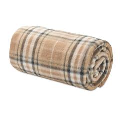 Vue Couverture de voyage en RPET - Dinara rpet de couleur marron| Krokrodeal