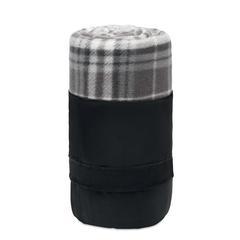Vue Couverture de voyage en RPET - Dinara rpet de couleur gris| Krokrodeal