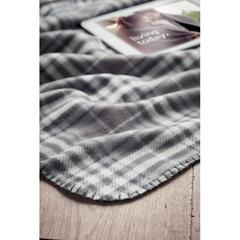 Vue Couverture de voyage en RPET - Dinara rpet de couleur gris| Krokrodeal