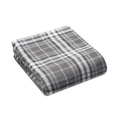 Vue Couverture de voyage en RPET - Dinara rpet de couleur gris| Krokrodeal