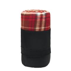 Vue Couverture de voyage en RPET - Dinara rpet de couleur rouge| Krokrodeal