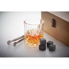 Vue Set whisky avec boîte bambou - Inverness de couleur marron| Krokrodeal