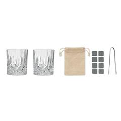 Vue Set whisky avec boîte bambou - Inverness de couleur marron| Krokrodeal