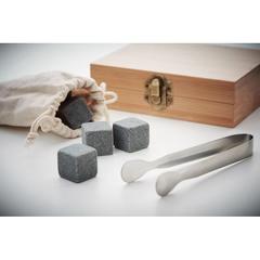 Vue 9 cubes-glaçons en pierre - Dundalk de couleur marron| Krokrodeal