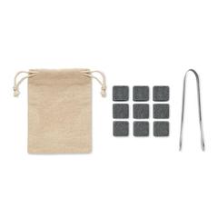 Vue 9 cubes-glaçons en pierre - Dundalk de couleur marron| Krokrodeal