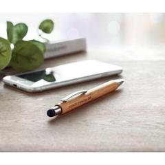Vue Stylo stylet bambou - Bayba de couleur marron| Krokrodeal
