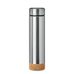 Vue Bouteille isotherme 450 ml - Pole cork de couleur gris| Krokrodeal
