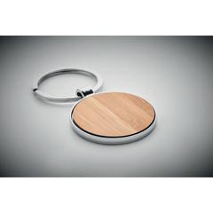 Vue Porte-clés rond métal bambou - Ballarat de couleur marron| Krokrodeal
