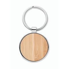 Vue Porte-clés rond métal bambou - Ballarat de couleur marron| Krokrodeal