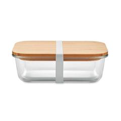 Vue Lunchbox en verre et bambou - Tundra lunchbox de couleur blanc| Krokrodeal