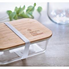 Vue Lunchbox en verre et bambou - Tundra lunchbox de couleur blanc| Krokrodeal