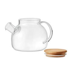 Vue Théière en verre 850ml - Munnar de couleur blanc| Krokrodeal