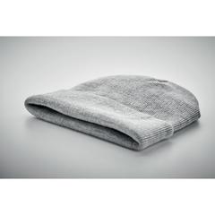 Vue Bonnet en RPET avec revers - Polo rpet de couleur gris| Krokrodeal
