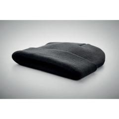 Vue Bonnet en RPET avec revers - Polo rpet de couleur noir| Krokrodeal