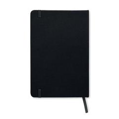 Vue Carnet A5 couverture RPET 600D - Note rpet de couleur noir| Krokrodeal