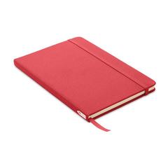 Vue Carnet A5 couverture RPET 600D - Note rpet de couleur rouge| Krokrodeal