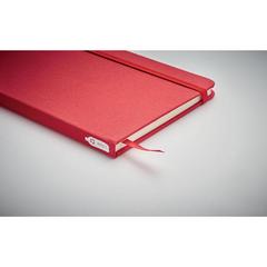 Vue Carnet A5 couverture RPET 600D - Note rpet de couleur rouge| Krokrodeal