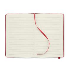 Vue Carnet A5 couverture RPET 600D - Note rpet de couleur rouge| Krokrodeal