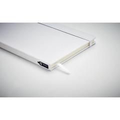 Vue Carnet A5 couverture RPET 600D - Note rpet de couleur blanc| Krokrodeal