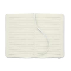 Vue Carnet A5 couverture RPET 600D - Note rpet de couleur blanc| Krokrodeal