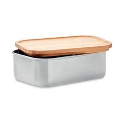 Vue Lunch box en acier inox. 600ml - Savanna de couleur marron| Krokrodeal
